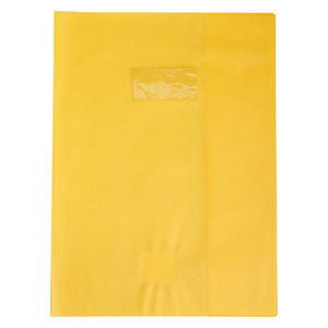 PROTÈGE-CAHIER PLASTIQUE 24X32 OPAQUE JAUNE