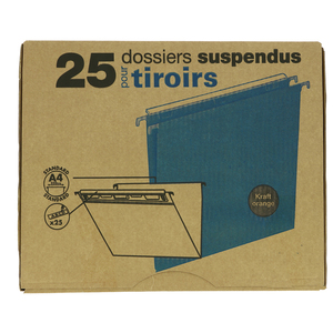 25 DOSSIERS SUSPENDUS TIROIR FOND 30MM