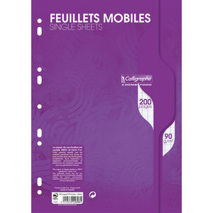 FEUILLETS MOBILES 21X29,7 200P SÉYÈS 90G BLANC