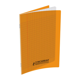 CAHIER PP ORANGE 17X22 32P SÉYÈS 90G PIQURE