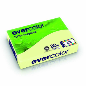 EVERCOLOR RECYCLÉ JAUNE A4 RAMETTE 500F 80G