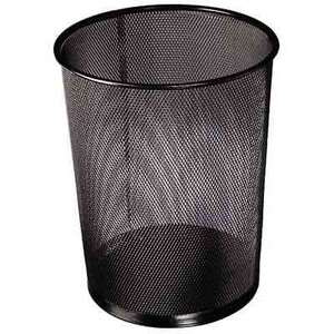 CORBEILLE A PAPIER METAL NOIR 18 LITRES