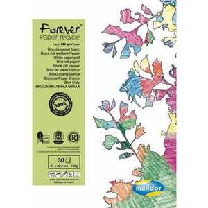 BLOC 30 FS CARTA FOREVER RECYCLE 130G BLANC A4