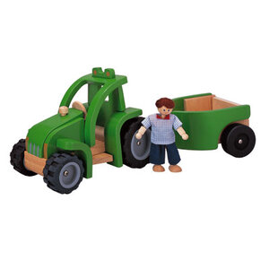 TRACTEUR AVEC REMORQUE + 1 FERMIER