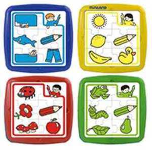 PUZZLES SILHOUETTE COULEURS  6 Pièces plastique souple