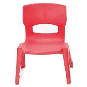 CHAISE PLASTIQUE rouge 34cm