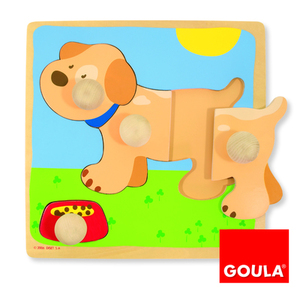 PUZZLE A BOUTONS CHIEN - 4 PIECES GOULA
