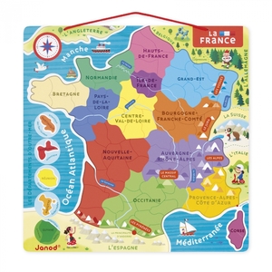 PUZZLE CARTE DE FRANCE MAGNÉTIQUE