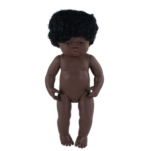 POUPÉE 38 CM AVEC CHEVEUX FILLE AFRICAINE