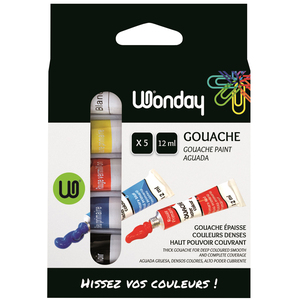 5 TUBES GOUACHE 12ML