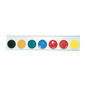 GOUACHE PASTILLES Ø 30mm RAIL 7 godets assortis