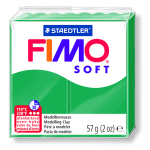 PATE A CUIRE FIMO SOFT PAIN DE 57GR VERT SAPIN