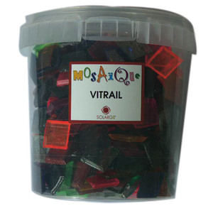 MOSAIQUE VITRAIL (20X20) seau 312 pièces env. 20 nuances