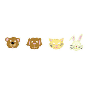 FORMES p/MASQUES CARTON à découper 4 animaux