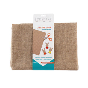 1 COUPON TOILE DE JUTE NATURELLE