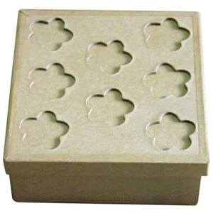 BOITE CARTON A DECORER carré 120x120x52mm
