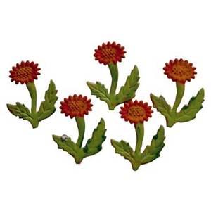 FORMES MINI METAL 5 tournesols 32mm