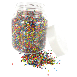 500G PERLES ROCAILLES 2,5MM OPAQUES ASSORTIES