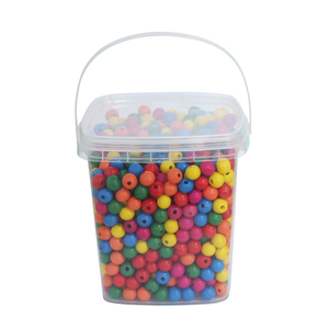 1 100 PERLES BOIS RONDES 10MM COLORIS ASSORTIS