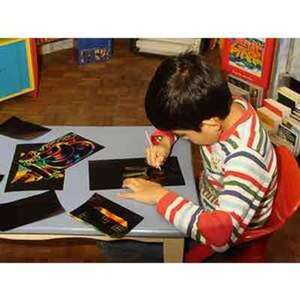 PQT 10 CARTES A GRATTER AVEC BATONNET ARGENT 15X21CM