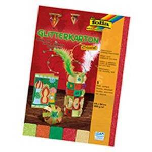 PQT 5 FS PAPIER PAILLETTES 24X34CM 300GR MOTIF ORIENTAL