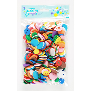 300 BOUTONS MOUSSE COLORIS ASSORTIS