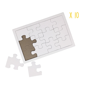 10 PUZZLES RECTANGLE CARTON 220X130MM