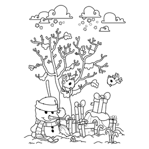 PQT 12 FS PAPIER A PEINDRE IMPRIME LES SAISONS 60X80CM