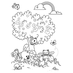 PQT 12 FS PAPIER A PEINDRE IMPRIME LES SAISONS 60X80CM