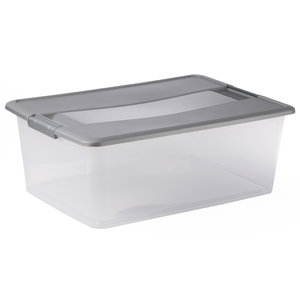 BAC DE RANGEMENT 35L TRANSP.+ COUVERCLE