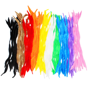 CHENILLE SPIRALE, DIAM 10 MM X L 30 CM, PACK DE 100 BRINS, 10 COULEURS ASSORTIES
