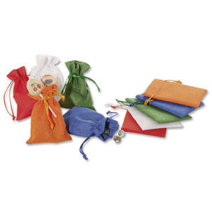 10 SACHETS ASPECT JUTE 10X13CM ASSORTIS