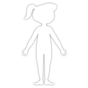 SET DE 2 FORMES GEANTES A DECORER, SILHOUETTE ENFANT GAMME BLANCHE CARTON