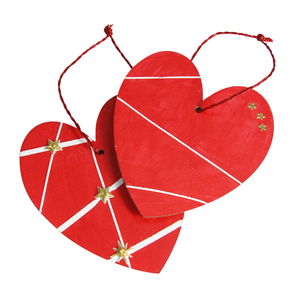 LOT 20 FORMES À DÉCORER COEUR GAMME BLANCHE CARTON