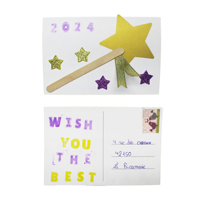 10 CARTES POSTALES CARTON 10 X 15 CM COLORIS BLANC