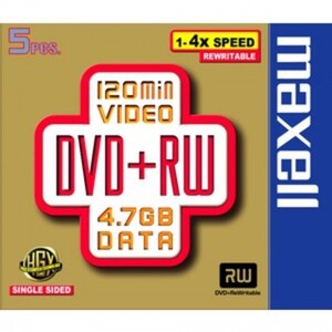 DVD+RW 4x  pack de 5