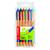 POINT BALL 6 STYLOS BILLES RÉTRACTABLES COLORIS ASSORTIS