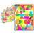 4170 GOMMETTES BABY GÉOMÉTRIQUES COLORIS FLUOS ET PASTELS ASSORTIS