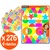 4170 GOMMETTES BABY GÉOMÉTRIQUES COLORIS FLUOS ET PASTELS ASSORTIS