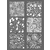 LOT 4 POCHOIRS ASS. FLORAL/FLEUR/ROND/JAPON