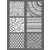 POCHOIR PATE POLYMERE LOT DE 4 HINDOU/ETHNIQUE/MATIERE/GEOMETRIE