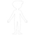 SET DE 2 FORMES GEANTES A DECORER, SILHOUETTE ENFANT GAMME BLANCHE CARTON