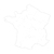 SET DE 2 CARTES DE FRANCE À DÉCORER,  GAMME BLANCHE CARTON